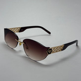 عینک آفتابی فیلیپ پلین Philip Plein مدل Luxury Shield فریم لس قهوه ای - لنز UV400
