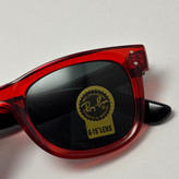 عینک آفتابی ریبن ویفرر شیشه سنگ مشکی قرمز به همراه پک کامل ریبن Rayban WAYFARER RB 0502S