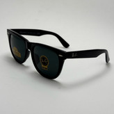 عینک آفتابی ریبن ویفرر شیشه سنگ مشکی براق به همراه پک کامل ریبن Rayban WAYFARER RB 2140 سایز 54