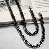 گردنبند مردانه طرح کارتیه Cartier سیاه قلم جنس استیل عیار 316 رنگ کاملا ثابت کد ztk (پس کرایه)