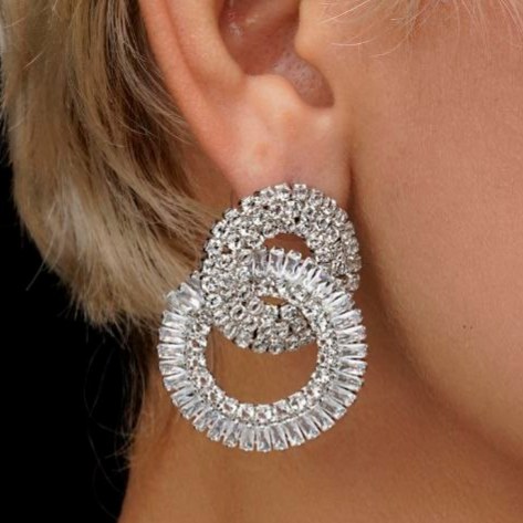 گوشواره جواهری در تنوع طرح رنگ کاملا ثابت کد bn (پس کرایه)