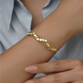 دستبند بنگل آبکاری نقره طرح میخ رنگ کاملا ثابت کد bn (پس کرایه)