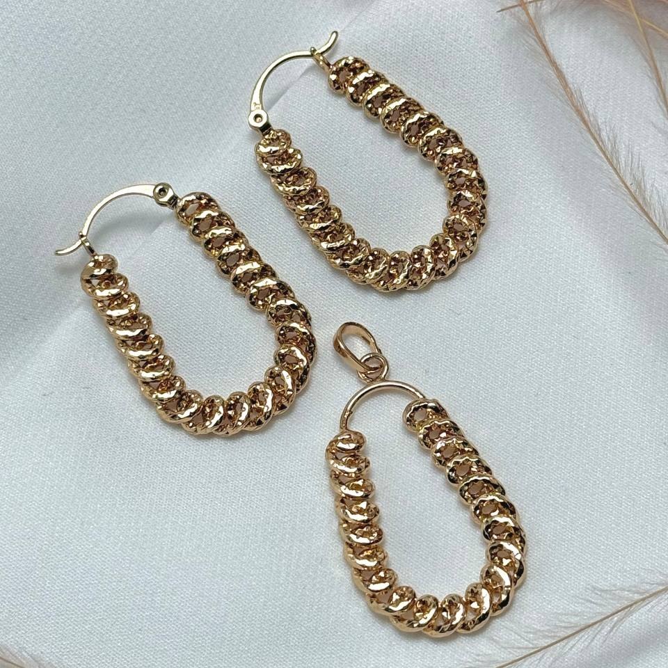 نیم ست گردنبند و گوشواره ژوپینگ زنانه طرح دست قلب تنوع طرح رنگ ثابت کد sm (پس کرایه)
