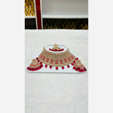 سرویس هندی سینه ریز گوشواره فرقبند هندی آویز پیشانی سرویس سه تیکه هندی سرویس زنانه سرویس جواهری سرویس مرواریدی