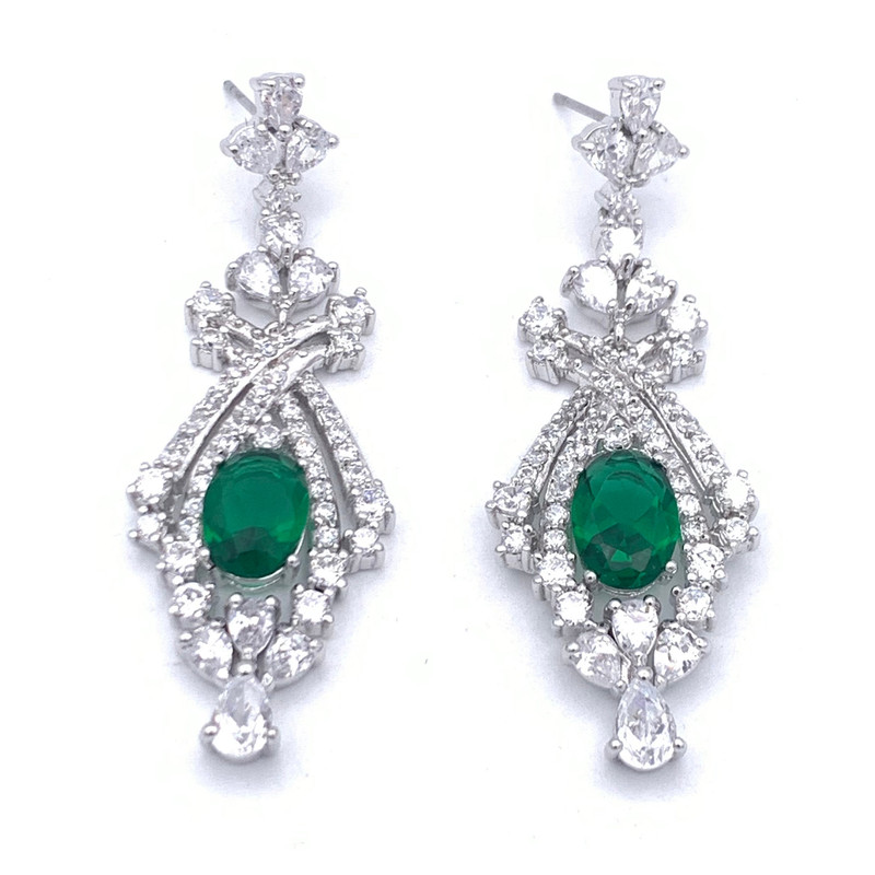 گوشواره آویز زنانه کلیو مدل جواهری KYG019