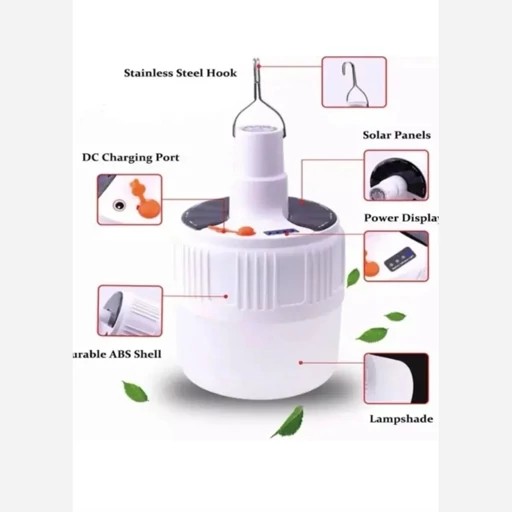لامپ شارژی نشکن و اورجینال با پنل خورشیدی