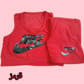 ست نیم تنه و ساپورت ورزشی زنانه جنس فیلامنت فول کش سایز 38 تا 48