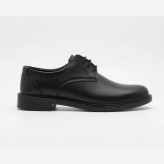 کفش مردانه مدل آروین رویه چرم شرکتی زیره PVC رنگ مشکی سایز 40 تا 44
