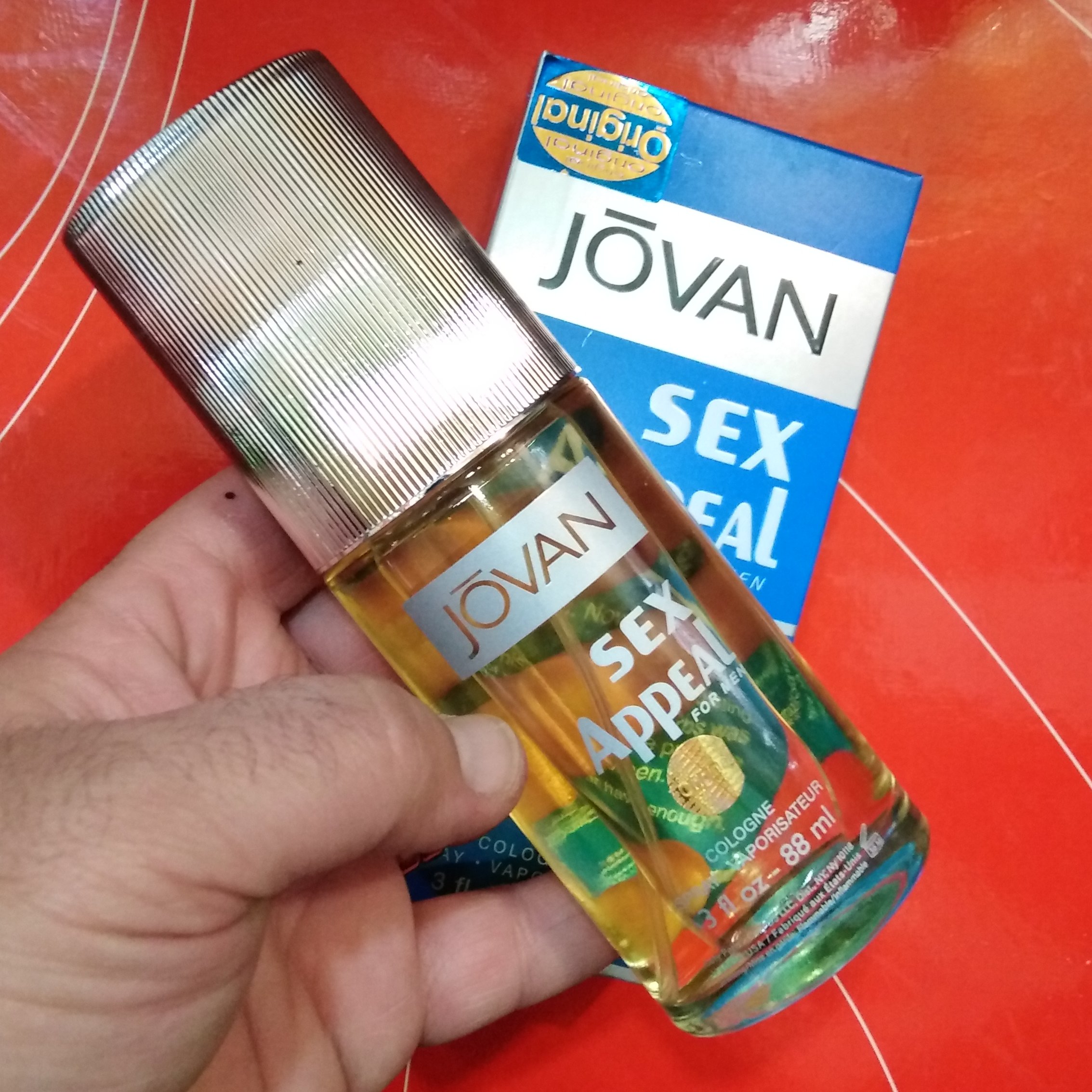 ادکلن جوان اپل اصلی اورجینال jovan appeal اسانس فرانسه آبی لیبل دار 88میل عطر جوآن اپل اصلی Jovan Appeal اودکلن جوان