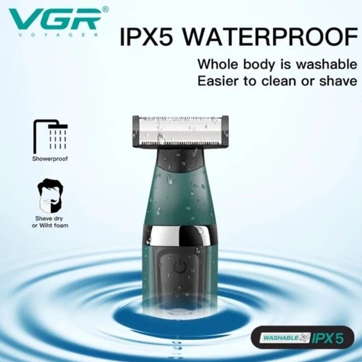 ژیلت برقی ( بادی گروم ) شارژی و برقی مدل VGR393 صفر زنی بهتر از ژیلت کاملآ ضد آب.