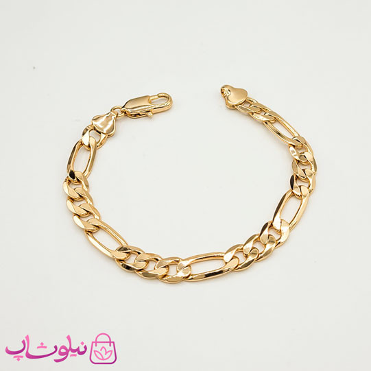 گردنبند/ دستبند ژوپینگ مدل فیگارو طلایی