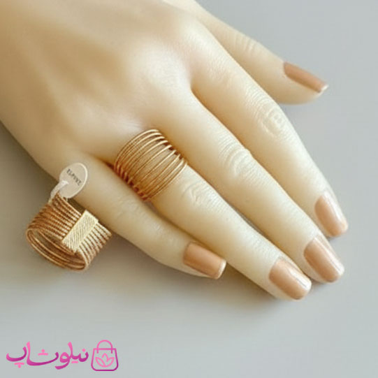 انگشتر زنانه ژوپینگ 9 ردیفه کد 2491