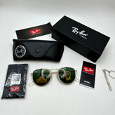 عینک آفتابی ریبن rayban شیشه سنگ سبز طلایی کد rb 3958 - فول پک (ارسال رایگان)