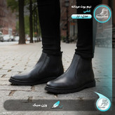 نیم بوت مردانه مدل آراز رنگ مشکی سوگو دور دوخت (پس کرایه)