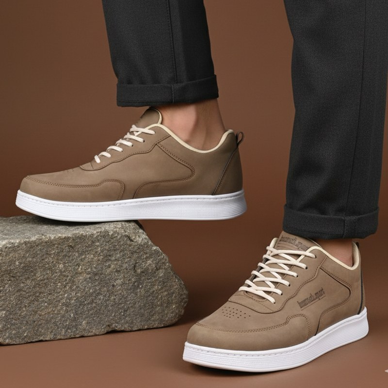 کفش اسپرت مردانه مدل کوروش رنگ صدری دوردوخت (پس کرایه)