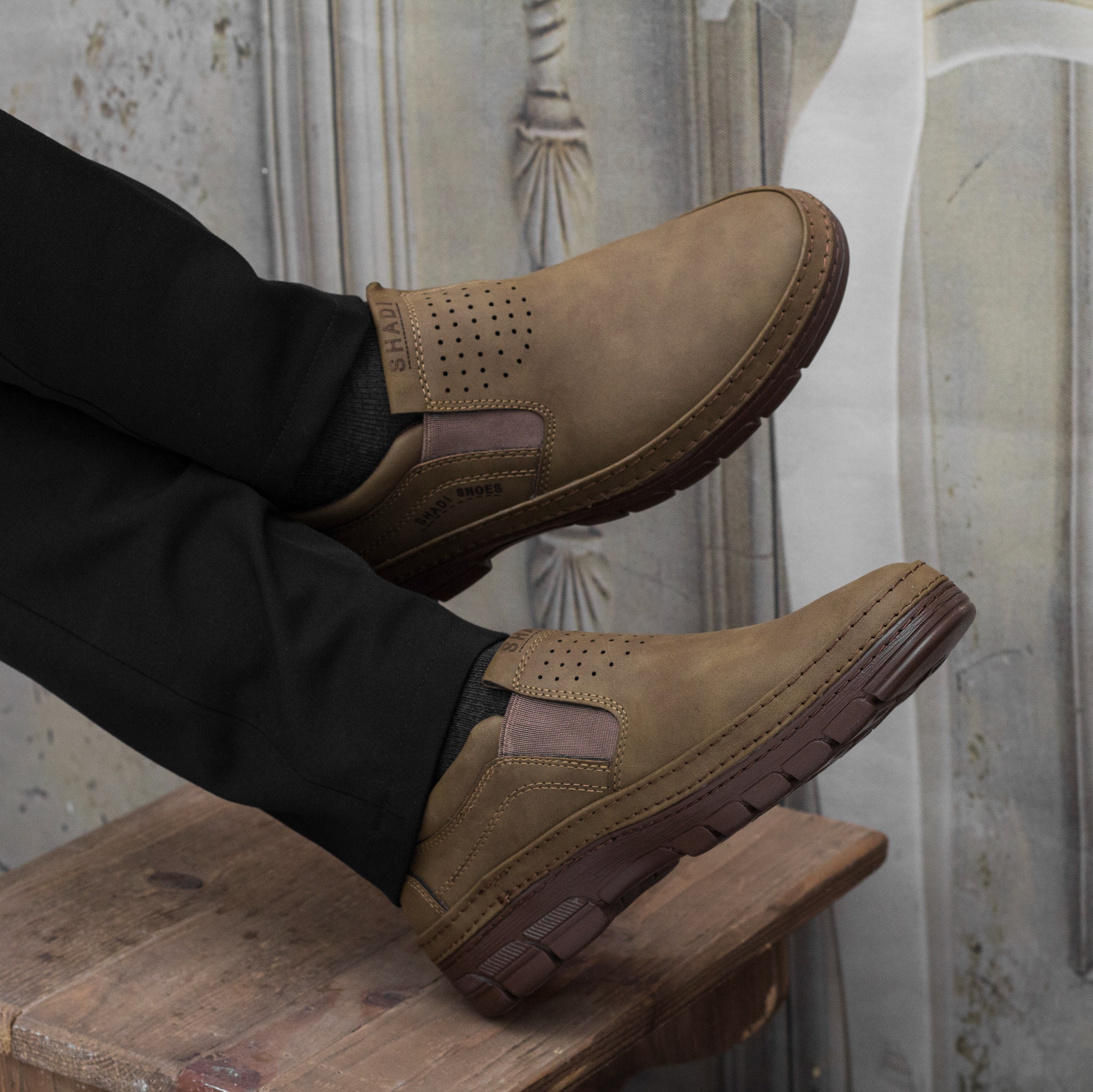 کفش مردانه رسمی کشی مدل سهند رنگ کرم (پس کرایه)