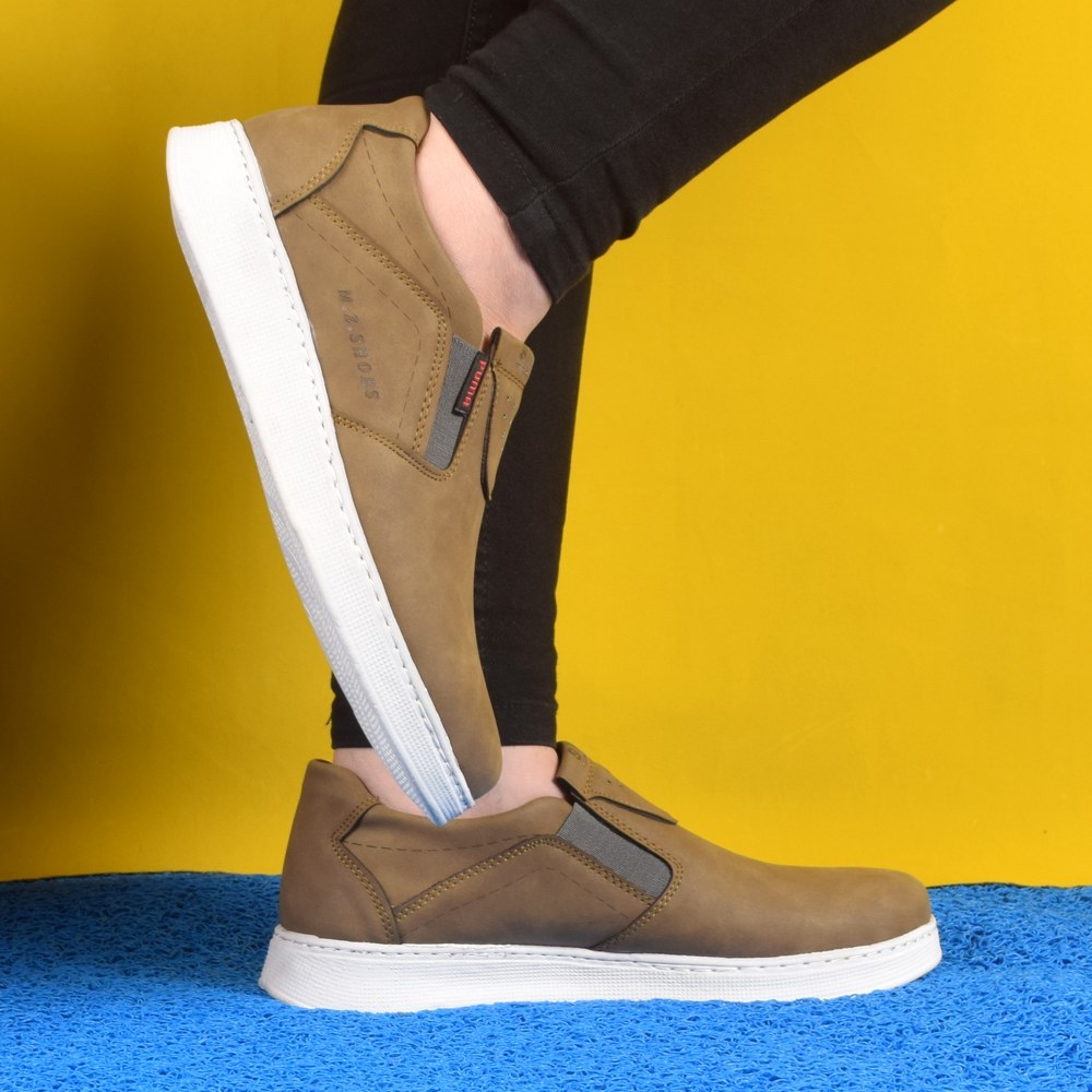 کفش اسپرت مردانه مدل شهاب رنگ صدری دوردوخت پرفرووش