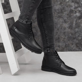 نیم بوت مردانه بندی ساقدار مدل دژاوو رنگ مشکی پرفرووش (پس کرایه)