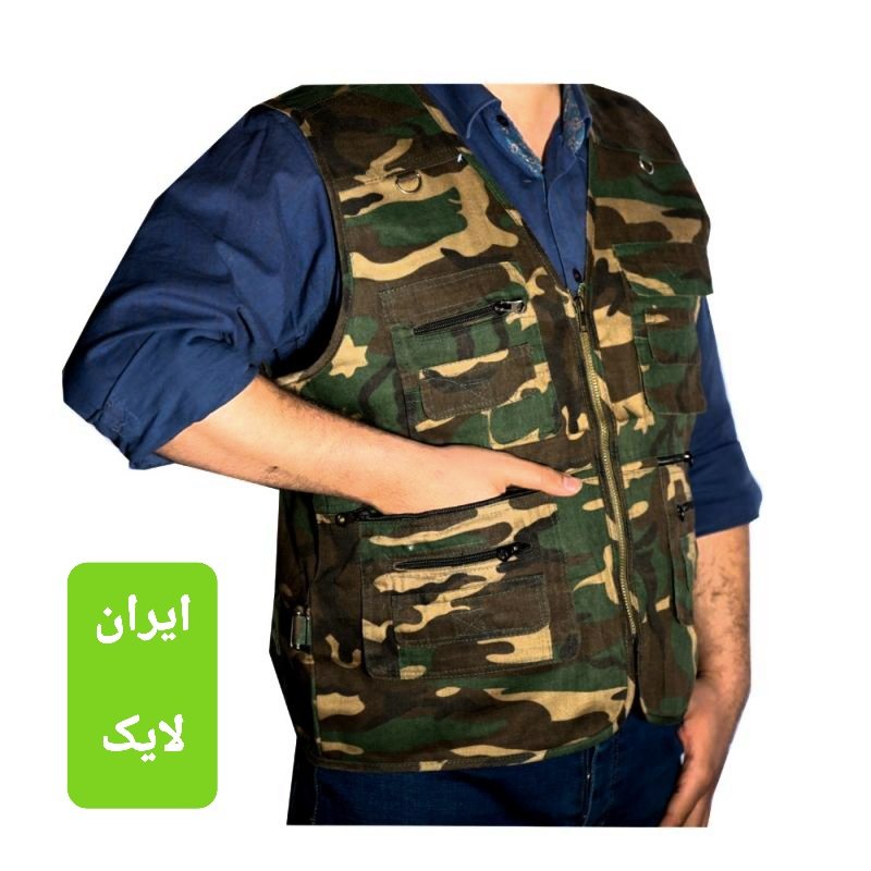 جلیقه  تاکتیکال چریکی استتارشکاروماهیگیری دارای آستر داخلی تولید ایران
